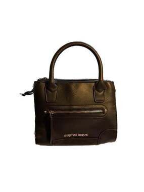 Christian Siriano Black Vinyl Handbag Purse